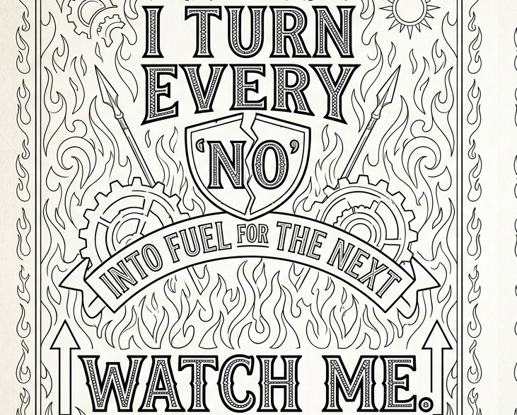 Empowering coloring page